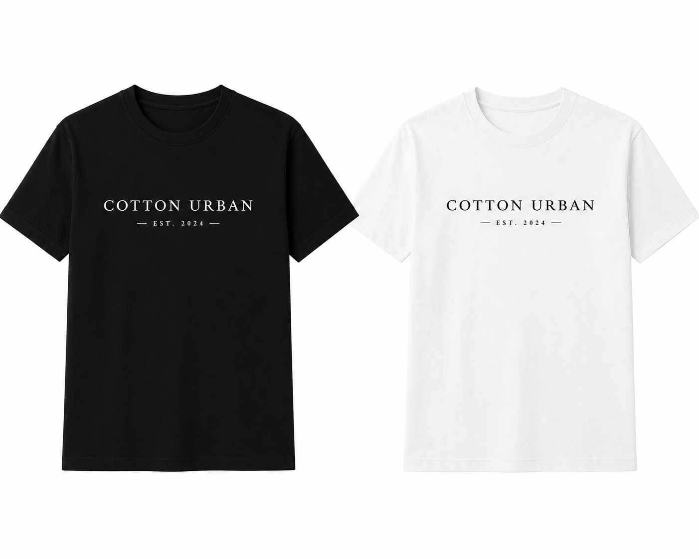 Cotton Urban black and white logo t-shirt bundle